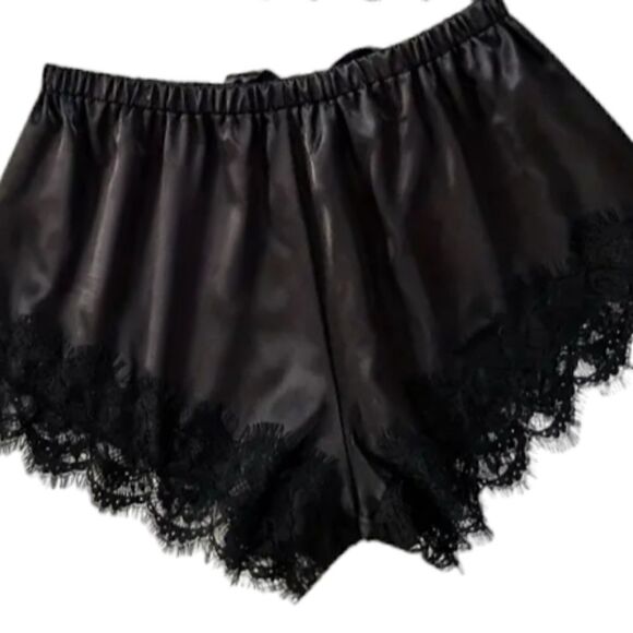 Black Lace Baby Doll Pajama Set - Picture 2 of 5